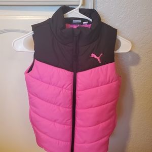 Puma puffy vest size 7 little girls